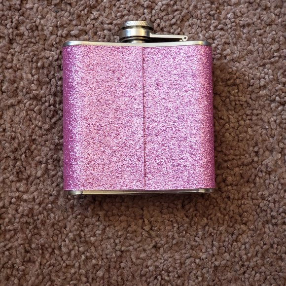 Pink Glitter Chrome Sugar Skull Flask - Picture 5 of 5